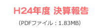 平成24年度 決算報告書